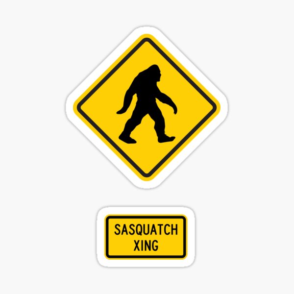 Sasquatch Xing Sticker