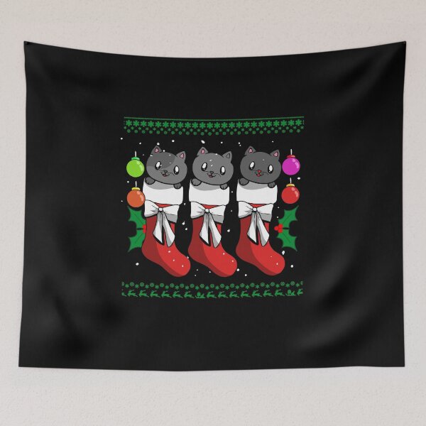 Item preview, Santa’s Black Cat Kitten In Xmas Stocking Pets Lovers Gift designed and sold by MakeGoodChoices.