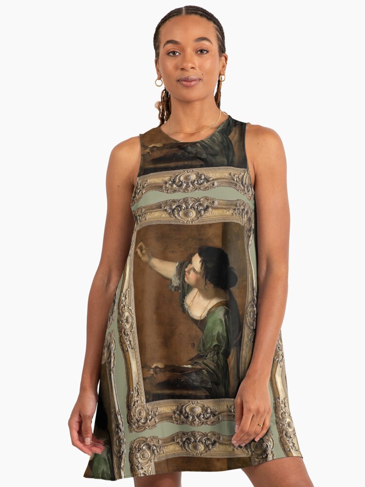 Artemisia Gentileschi - Self-Portrait as the Allegory of Painting (1638) " A-Line Dress for Sale by bellatierra | Redbubble Artemisia Gentileschi - Self-Portrait as the Allegory of Painting (1638) " A-Line Dress for Sale by bellatierra | Redbubble