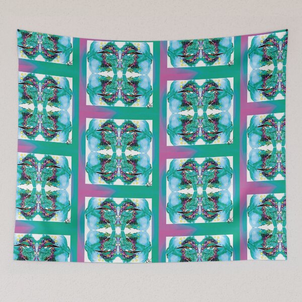 Item preview, Kingfisher print design multi colored designed and sold by Clare Symington.