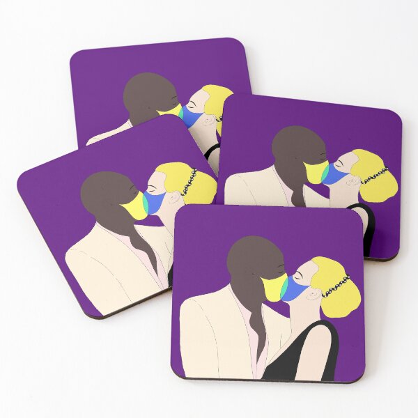 Item preview, Covid Valentine's day 2021 Interracial Couple designed and sold by FreakyNerdTees.
