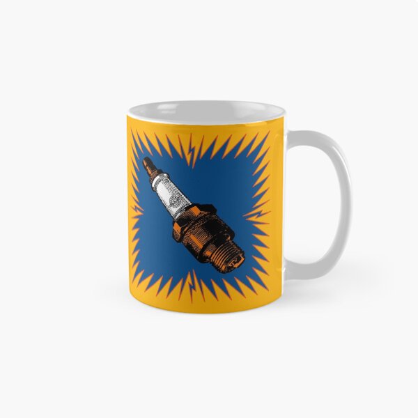 Item preview, Sparkplug - blue & yellow designed and sold by Carter & Rickard.