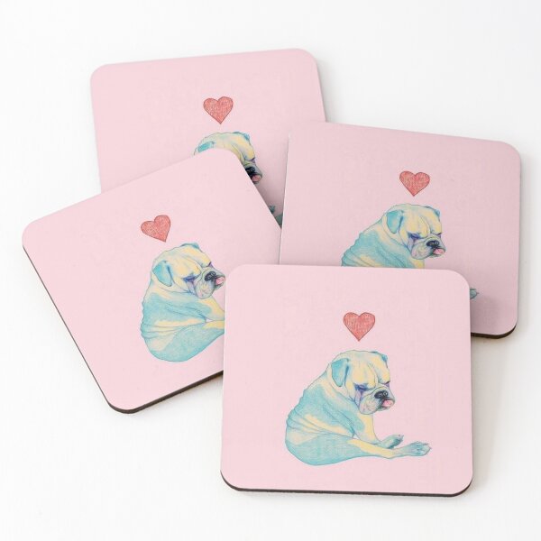 Item preview, English Bulldog pet dog dogs pets heart in pink designed and sold by Coolstuff4you71.