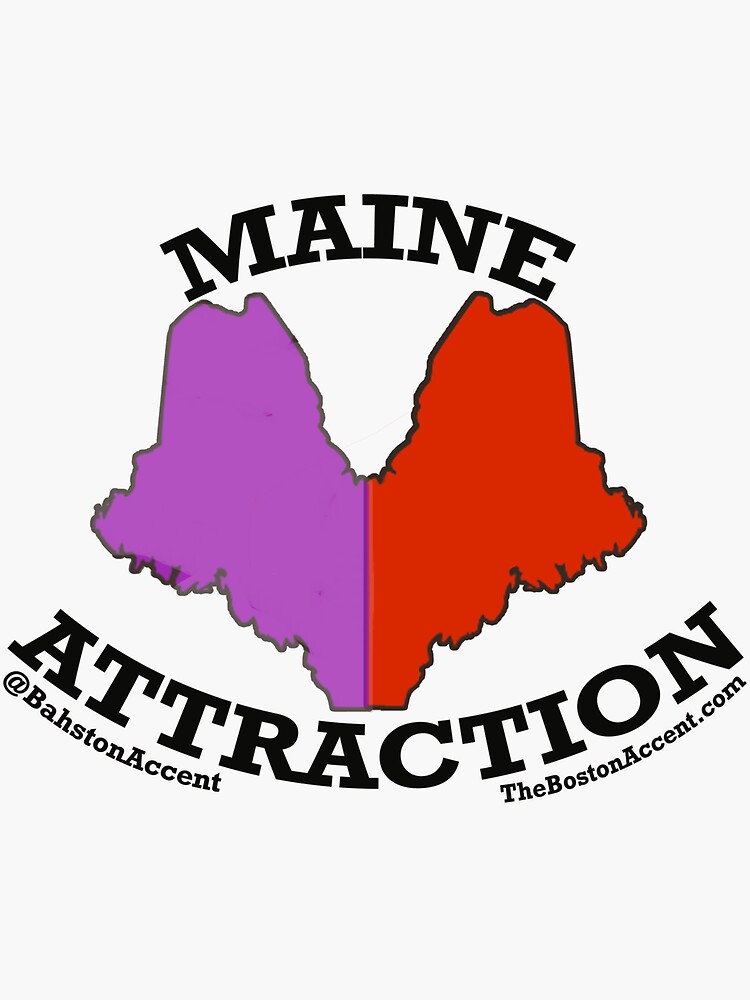 Thumbnail 3 of 3, Sticker, Maine Attraction designed and sold by BostonAccent.