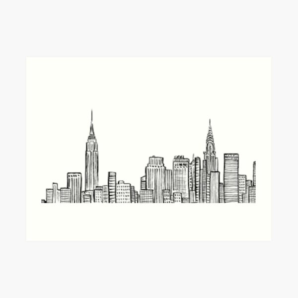 City skyline Art Print