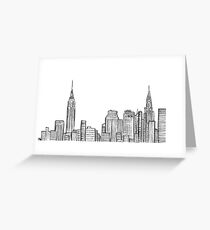 Skyline der Stadt Grußkarte