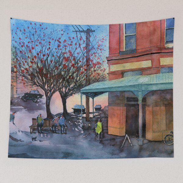 Item preview, Brunswick corner cafe, Melbourne Victoria designed and sold by darrenyeoart.