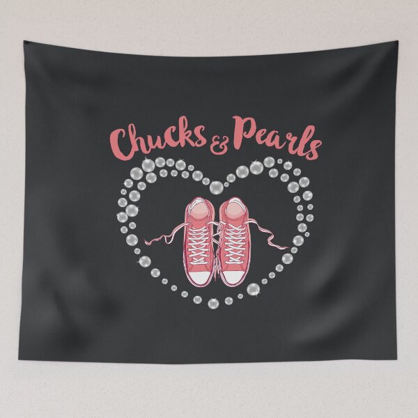 Item preview, Chucks And Pearls Kamala Harris Mother Daughter Matching Sneakers Female designed and sold by gkao.