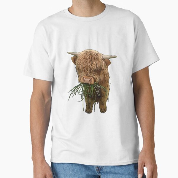 Vista previa del artículo con la obra «Bebé vaca de las tierras altas», diseñado y vendido por Alenas-Store.