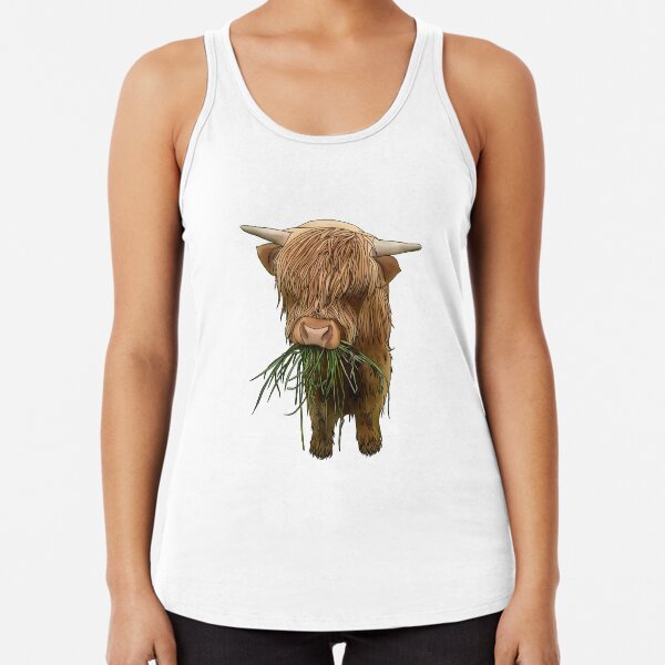 Baby highland cow Racerback Tank Top