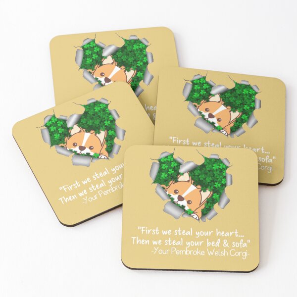 Item preview, Fist We Steal Your Heart Then We Steal Your Bed & Sofa Your Pembroke Welsh Corgi  designed and sold by SnowStore98.