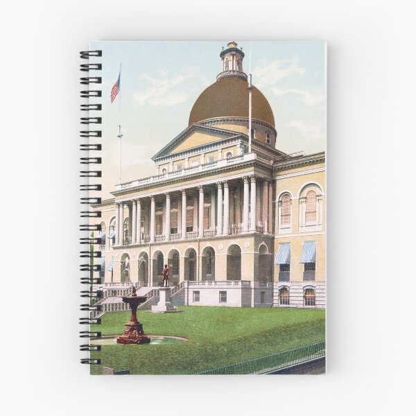 Item preview, The Massachusetts State House - Boston - Circa 1900 Photochrom designed and sold by warishellstore.
