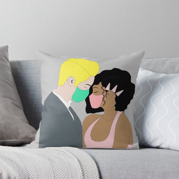 Item preview, Covid Valentine's day 2021 Interracial Couple designed and sold by FreakyNerdTees.