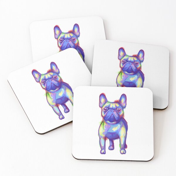 Item preview, French Bulldog Colourful Blue Design designed and sold by AMS-ART.