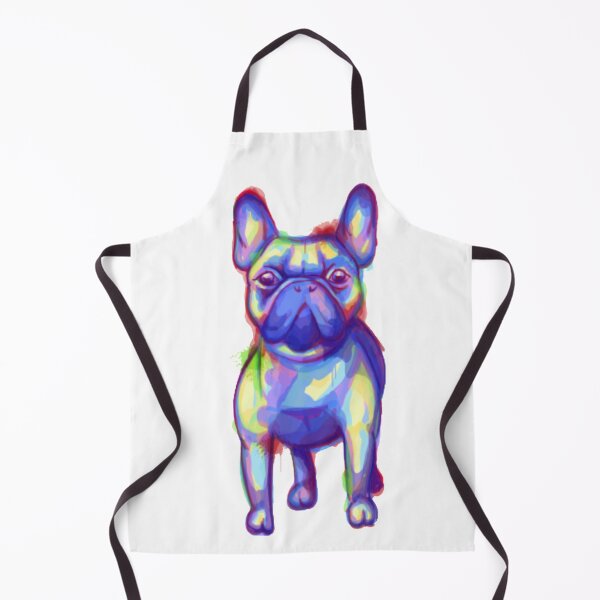 Item preview, French Bulldog Colourful Blue Design designed and sold by AMS-ART.