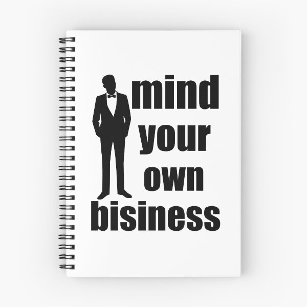 Item preview, mind your own business words and a man in a business suit designed and sold by nataliavavilina.