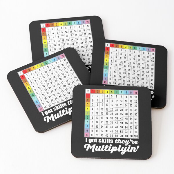 Item preview, I Got Skills They're Multiplyin' Funny Multiplication Table designed and sold by DetourShirts.