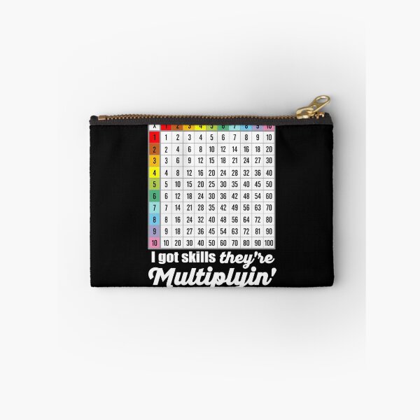 Item preview, I Got Skills They're Multiplyin' Funny Multiplication Table designed and sold by DetourShirts.