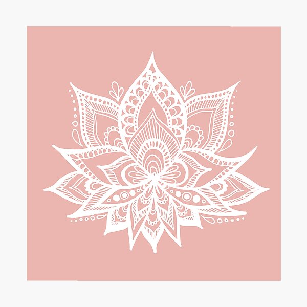 Item preview, White Lotus Flower on Rose Gold designed and sold by Julie Erin Designs.