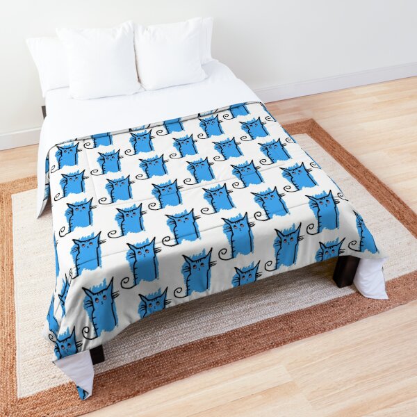 Blue Cat Bedding for Sale | Redbubble