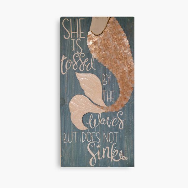 She is tossed by the waves but does not sink Canvas Print