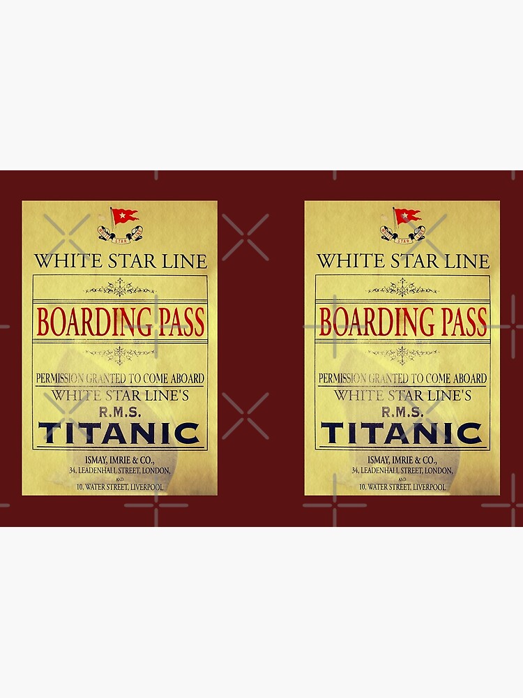 Titanic White Star Line Boarding Pass - Add Text Luggage Tag