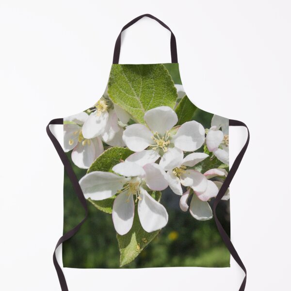 Item preview, white apple flowers with yellow stamens on a background of green foliage designed and sold by nataliavavilina.