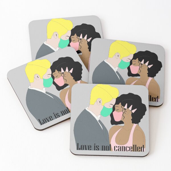Aperçu de l'œuvre Copie de Covid Saint Valentin 2021 Couple interracial créée et vendue par FreakyNerdTees.