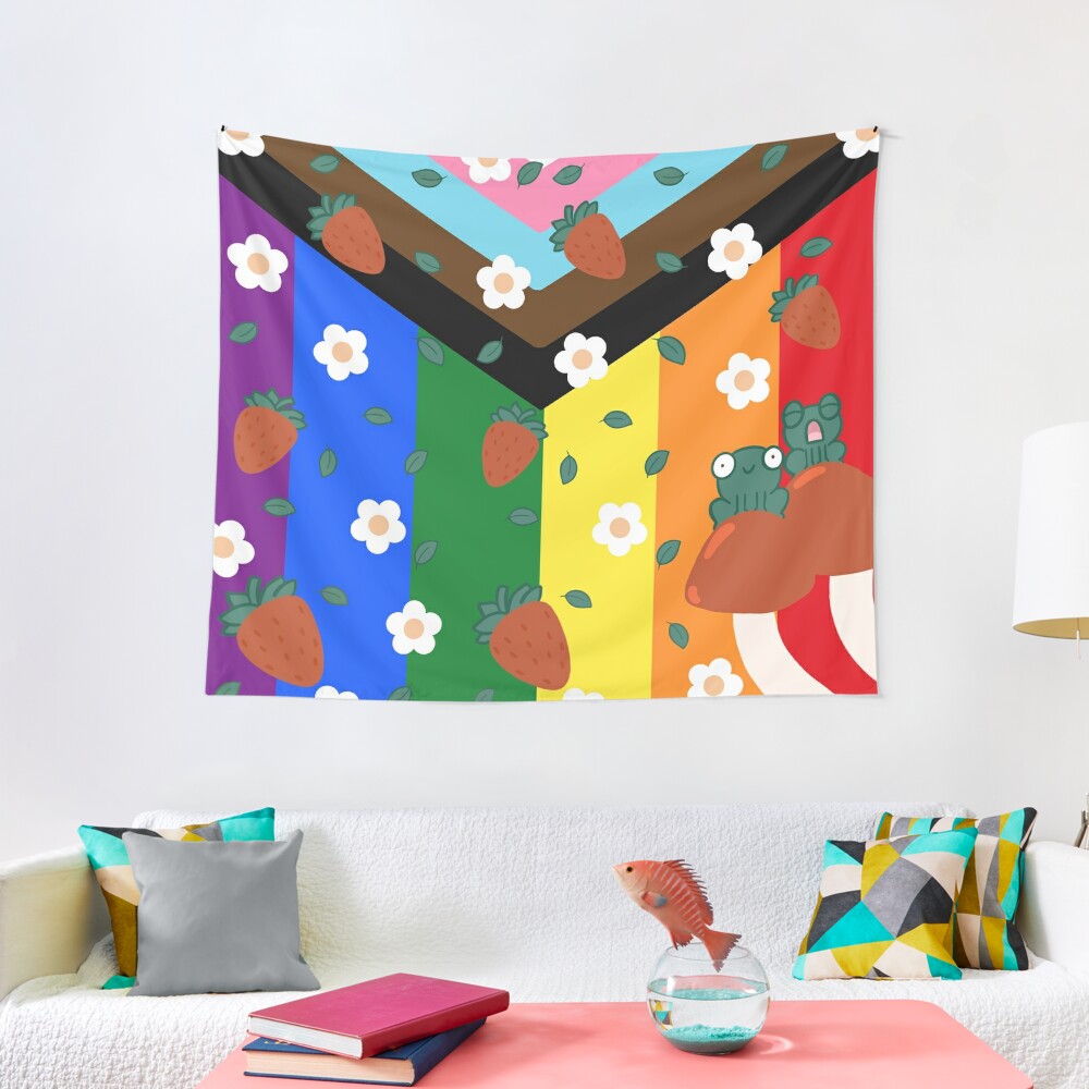 Discover rainbow cottagecore  Tapestry