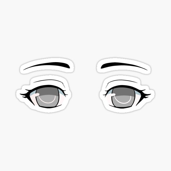 Anime Gesicht Braune Augen Sticker Von Ggwp Redbubble