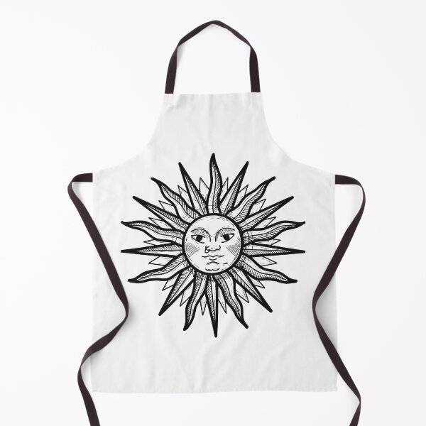 Item preview, Sun in medieval engraving - BLACK designed and sold by InkMastersHub.com.