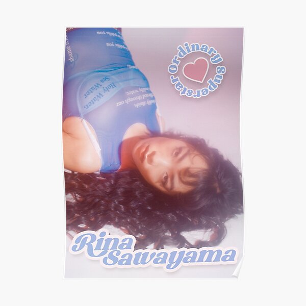 Rina Sawayama "Ordinary Superstar" Pink and Baby Blue Design Poster