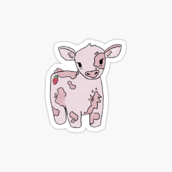 Strawberry cow Sticker