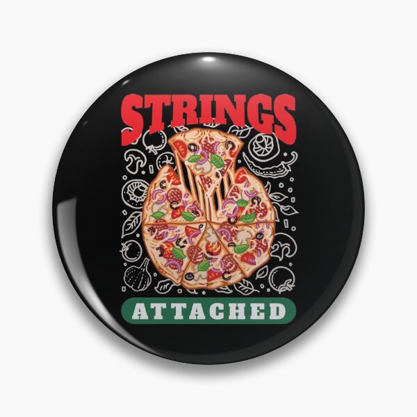 Item preview, Strings Attached Cheesy Pizza Pun Lover designed and sold by Maria Garcia.