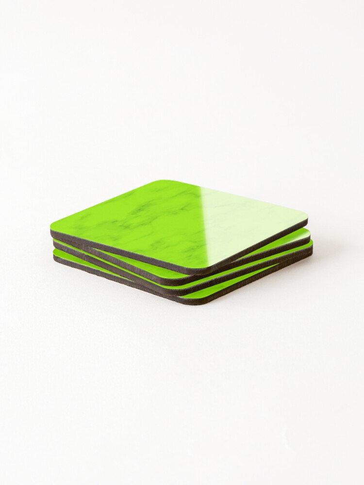 Thumbnail 4 of 5, Coasters (Set of 4), Lime Green Abstract Pattern designed and sold by Rell1970.