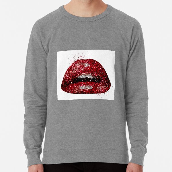 glitter lips sweatshirt