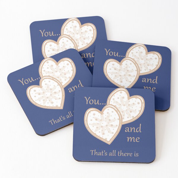Artikelvorschau, Valentines <3 Du ... und ich, das ist alles was es gibt (Gold auf klassischem Blau) entworfen und verkauft von Susan Marie Williams.
