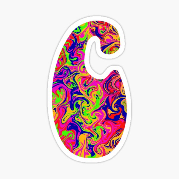 Monogram Tie Dye Initial Letter E Sticker for Sale by Lartheviking