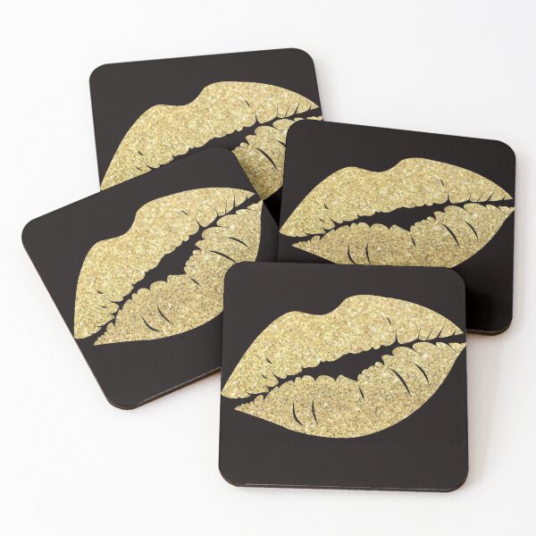 Item preview, Gold Faux Glitter Lips designed and sold by Felicity-K.