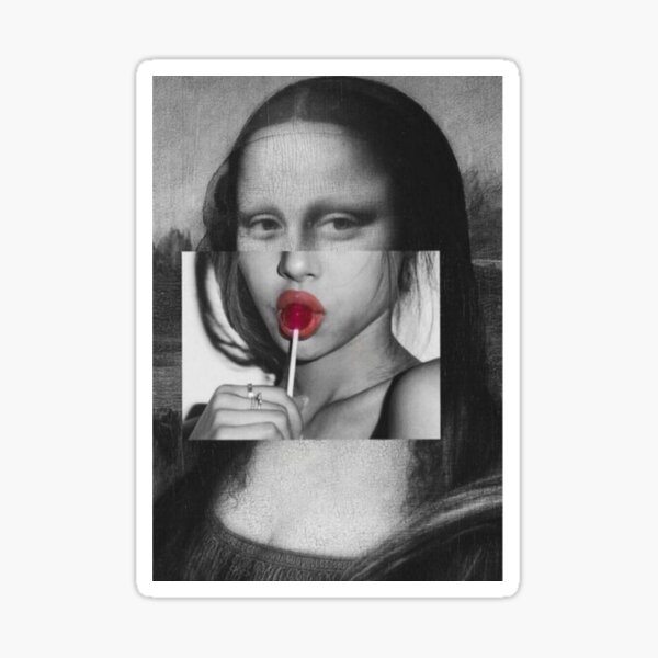 Mona Lisa Lollypop Sticker By Xdries Redbubble