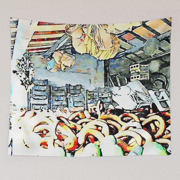 Item preview, Hortus Conclusus: pumpkins and rolled-up sacks hang in the attic designed and sold by Giuseppe Cocco.