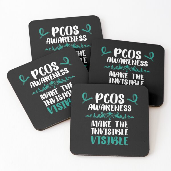 Item preview, PCOS Awareness - Teal Blue Ribbon - Make the Invisible Visible - PCOS Awareness Shirt designed and sold by WonderWear.