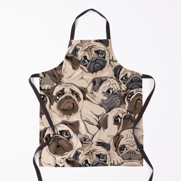 Item preview, Seamless pattern - Portrait of many pugs designed and sold by THISPUGVIBE.