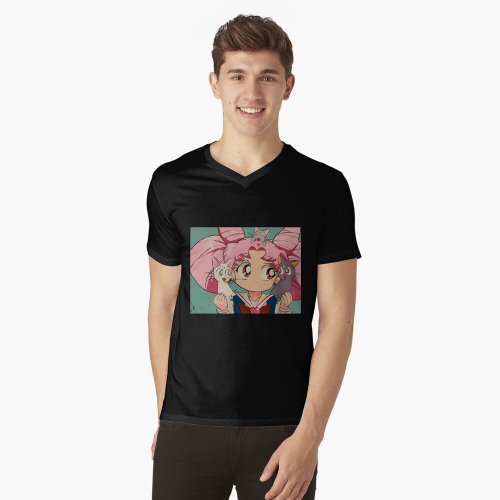 Vista previa del artículo con la obra «Camiseta de cuello en V», diseñado y vendido por AlyciaLarsen.