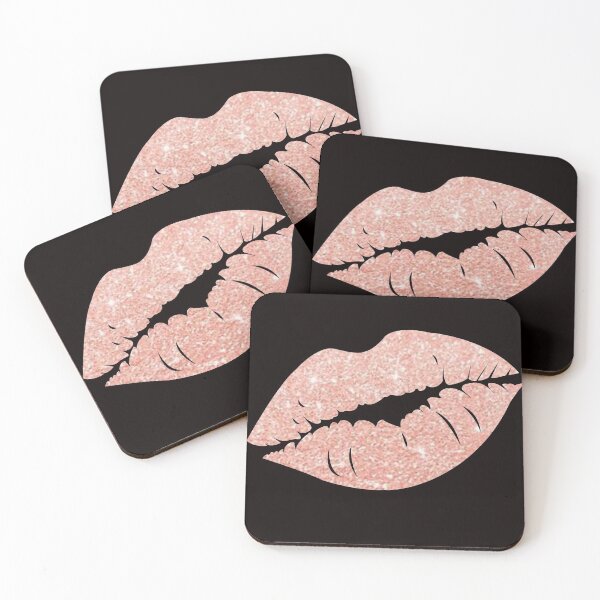 Item preview, Light Rose Gold Faux Glitter Lips designed and sold by Felicity-K.
