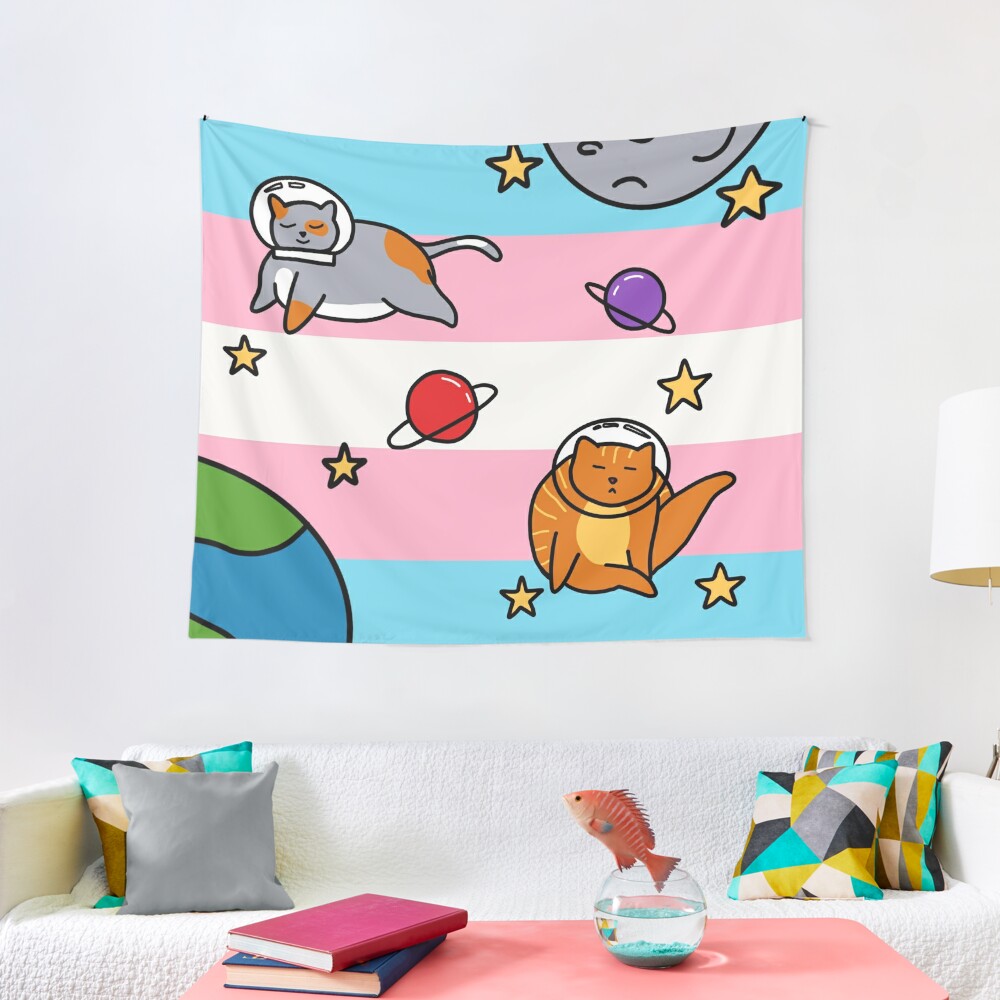 Disover trans kitty galaxy  Tapestry