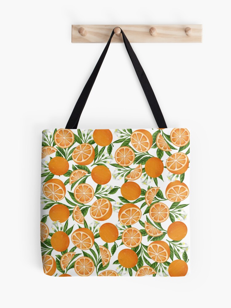 Farm Fresh Citrus Oranges 12 oz Canvas Tote Bag