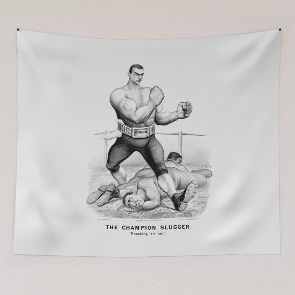 Item preview, The Champion Slugger - Knocking 'Em Out - Currier And Ives 1883 designed and sold by warishellstore.