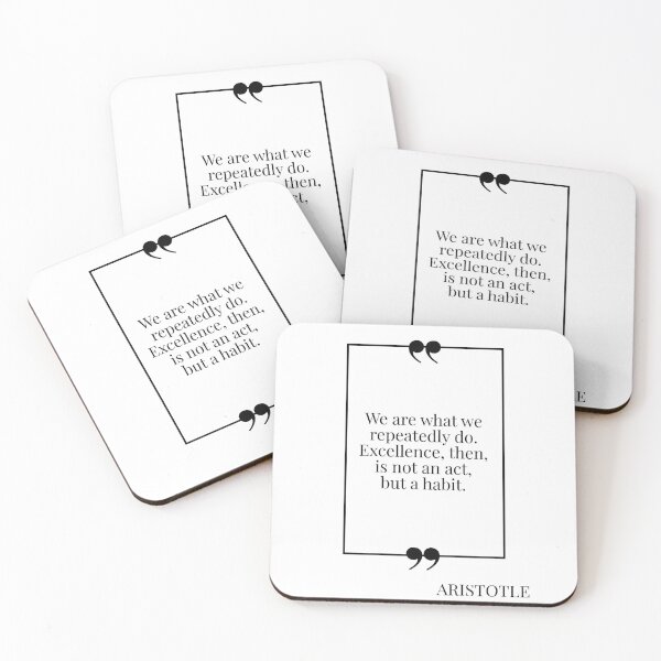 Item preview, Excellence is a Habit - Aristotle Quote designed and sold by MuseTheQuote1.