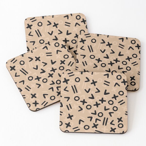 Item preview, Tan & Black Geometric Shapes 1980s 1990s Gen X designed and sold by GypsyGoonDesign.